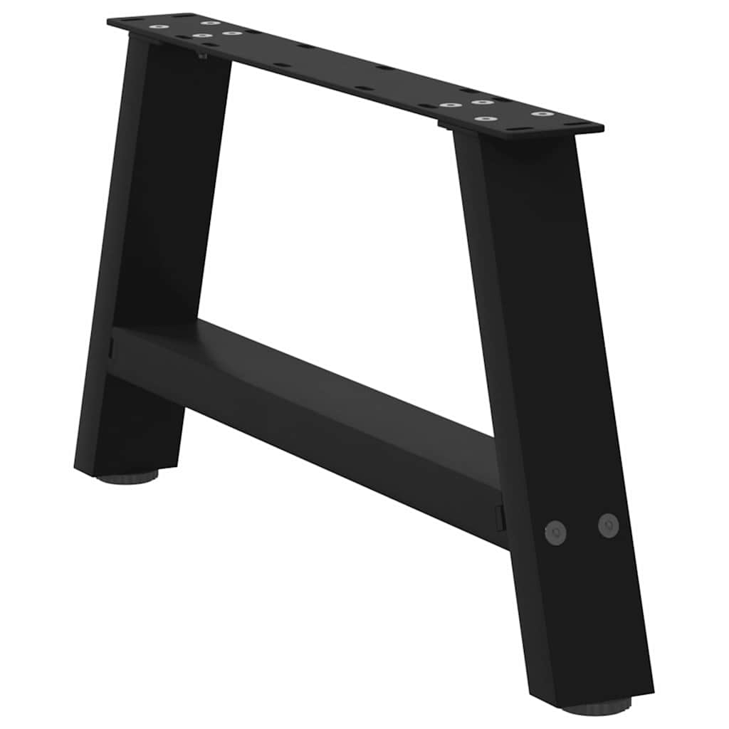 vidaXL Couchtischbeine A-Form 2 Stk. Schwarz 60x(30-31) cm Stahl