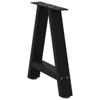 vidaXL Couchtischbeine A-Form 2 Stk. Schwarz 38x(42-43) cm Stahl