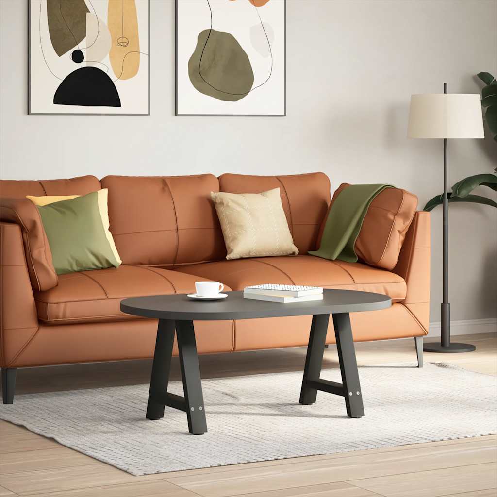 vidaXL Couchtischbeine A-Form 2 Stk. Schwarz 50x(42-43) cm Stahl