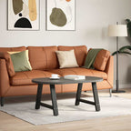 vidaXL Couchtischbeine A-Form 2 Stk. Schwarz 60x(42-43) cm Stahl
