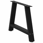 vidaXL Couchtischbeine A-Form 2 Stk. Schwarz 70x(42-43) cm Stahl