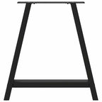 vidaXL Esstischbeine A-Form 2 Stk. Schwarz 70x(72-73) cm Stahl