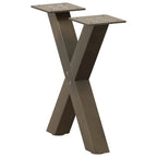 vidaXL Couchtischbeine X-Form 2 Stk. Naturstahl 37x(30-31) cm Stahl