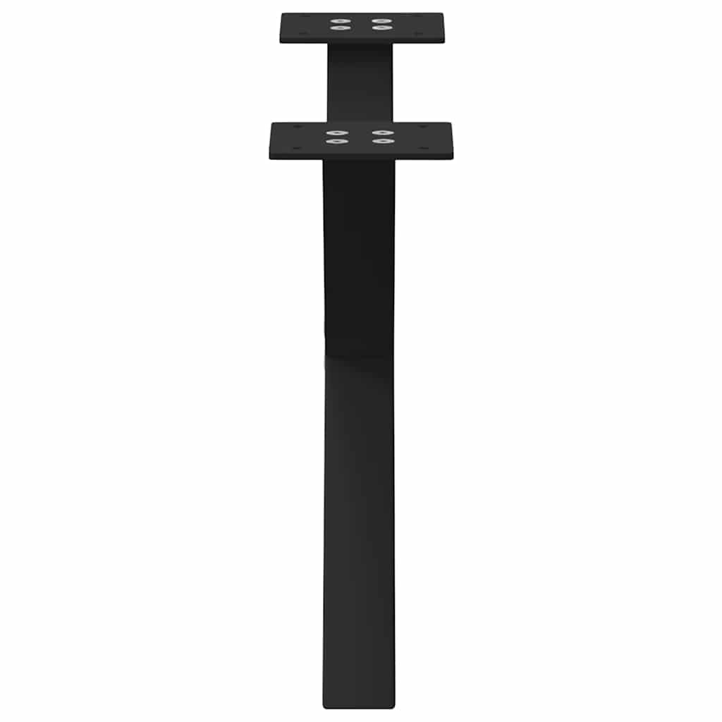 vidaXL Couchtischbeine X-Form 2 Stk. Schwarz 50x(30-31) cm Stahl