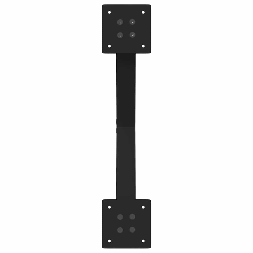 vidaXL Couchtischbeine X-Form 2 Stk. Schwarz 50x(30-31) cm Stahl