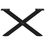 vidaXL Couchtischbeine X-Form 2 Stk. Schwarz 60x(30-31) cm Stahl