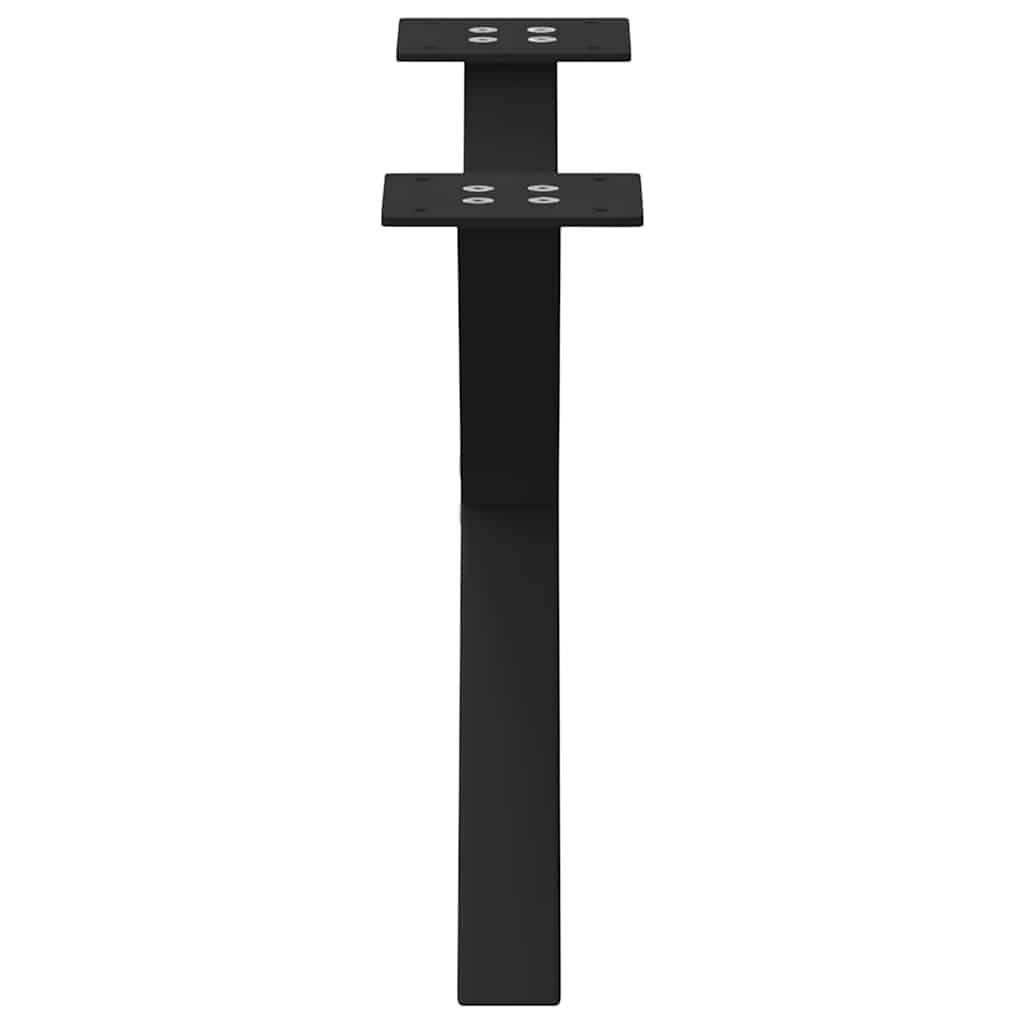 vidaXL Couchtischbeine X-Form 2 Stk. Schwarz 60x(30-31) cm Stahl