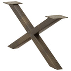 vidaXL Couchtischbeine X-Form 2 Stk. Naturstahl 70x(30-31) cm Stahl