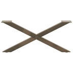 vidaXL Couchtischbeine X-Form 2 Stk. Naturstahl 70x(30-31) cm Stahl