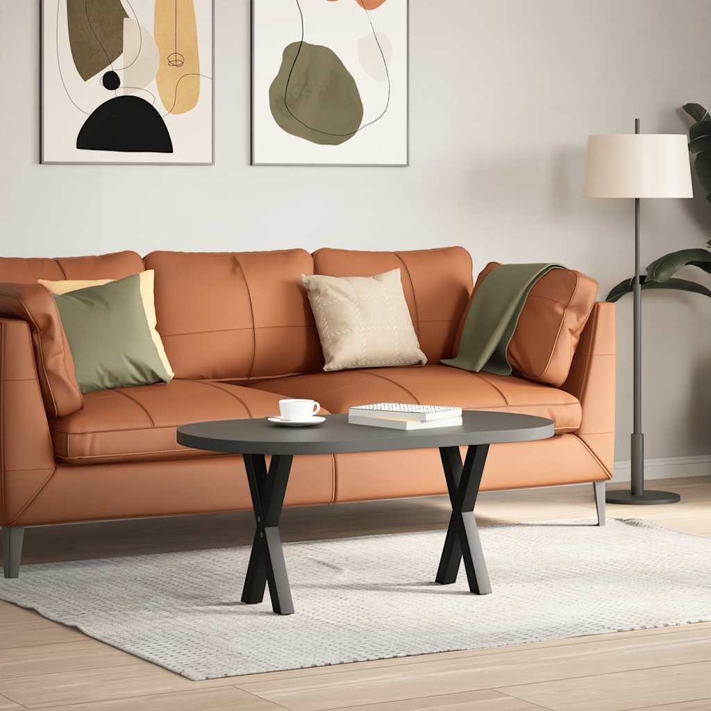vidaXL Couchtischbeine X-Form 2 Stk. Schwarz 28x(42-43) cm Stahl