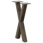 vidaXL Couchtischbeine X-Form 2 Stk. Naturstahl 28x(42-43) cm Stahl