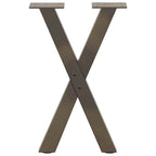 vidaXL Couchtischbeine X-Form 2 Stk. Naturstahl 38x(42-43) cm Stahl