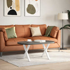 vidaXL Couchtischbeine X-Form 2 Stk. Weiß 60x(42-43) cm Stahl