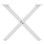 vidaXL Couchtischbeine X-Form 2 Stk. Weiß 60x(42-43) cm Stahl