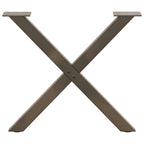 vidaXL Couchtischbeine X-Form 2 Stk. Naturstahl 60x(42-43) cm Stahl