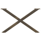 vidaXL Couchtischbeine X-Form 2 Stk. Naturstahl 70x(42-43) cm Stahl