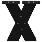 vidaXL Couchtischbeine X-Form 2 Stk. Schwarz 40x(30-31) cm Stahl