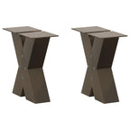 vidaXL Couchtischbeine X-Form 2 Stk. Naturstahl 40x(30-31) cm Stahl
