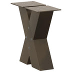 vidaXL Couchtischbeine X-Form 2 Stk. Naturstahl 40x(30-31) cm Stahl