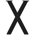 vidaXL Esstischbeine X-Form 2 Stk. Schwarz 60x(72-73) cm Stahl