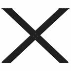 vidaXL Esstischbeine X-Form 3 Stk. Schwarz 90x(72-73) cm Stahl