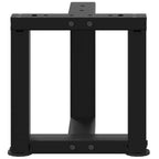 vidaXL Couchtischbeine T-Form 2 Stk. Schwarz 30x25x(30-31) cm Stahl