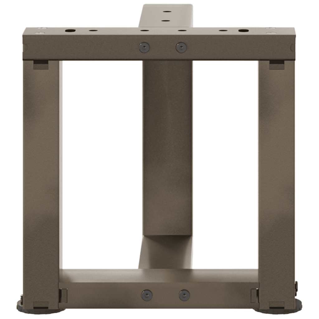 vidaXL Couchtischbeine T-Form 2 Stk. Naturstahl 30x25x(30-31) cm Stahl