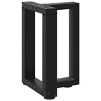vidaXL Couchtischbeine T-Form 2 Stk. Schwarz 28x25x(42-43) cm Stahl