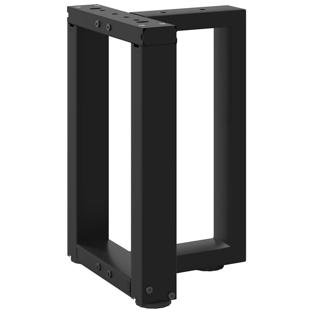 vidaXL Couchtischbeine T-Form 2 Stk. Schwarz 28x25x(42-43) cm Stahl