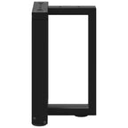 vidaXL Couchtischbeine T-Form 2 Stk. Schwarz 28x25x(42-43) cm Stahl