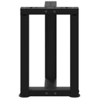 vidaXL Couchtischbeine T-Form 2 Stk. Schwarz 28x25x(42-43) cm Stahl