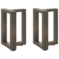 vidaXL Couchtischbeine T-Form 2 Stk. Naturstahl 28x25x(42-43) cm Stahl