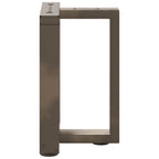 vidaXL Couchtischbeine T-Form 2 Stk. Naturstahl 28x25x(42-43) cm Stahl