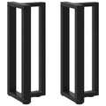 vidaXL Konsolentischbeine T-Form 2 Stk. Schwarz 25x28x(72-73) cm Stahl