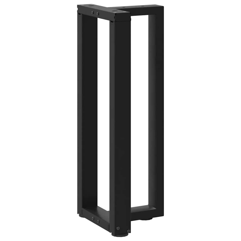 vidaXL Konsolentischbeine T-Form 2 Stk. Schwarz 25x28x(72-73) cm Stahl