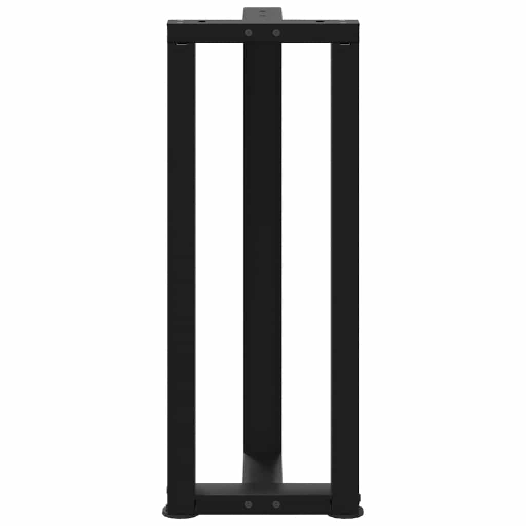 vidaXL Konsolentischbeine T-Form 2 Stk. Schwarz 25x28x(72-73) cm Stahl