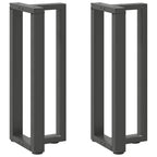 vidaXL Konsolentischbeine T-Form 2Stk. Anthrazit 25x28x(72-73)cm Stahl