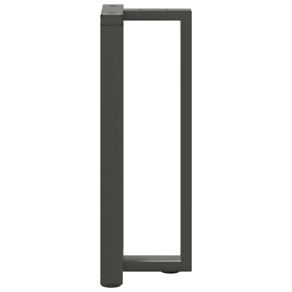 vidaXL Konsolentischbeine T-Form 2Stk. Anthrazit 25x28x(72-73)cm Stahl