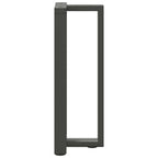 vidaXL Konsolentischbeine T-Form 2Stk. Anthrazit 25x28x(72-73)cm Stahl