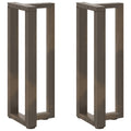 vidaXL Konsolentischbeine T-Form 2 Stk. Naturstahl 38x25x(72-73) cm