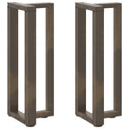 vidaXL Konsolentischbeine T-Form 2 Stk. Naturstahl 38x25x(72-73) cm