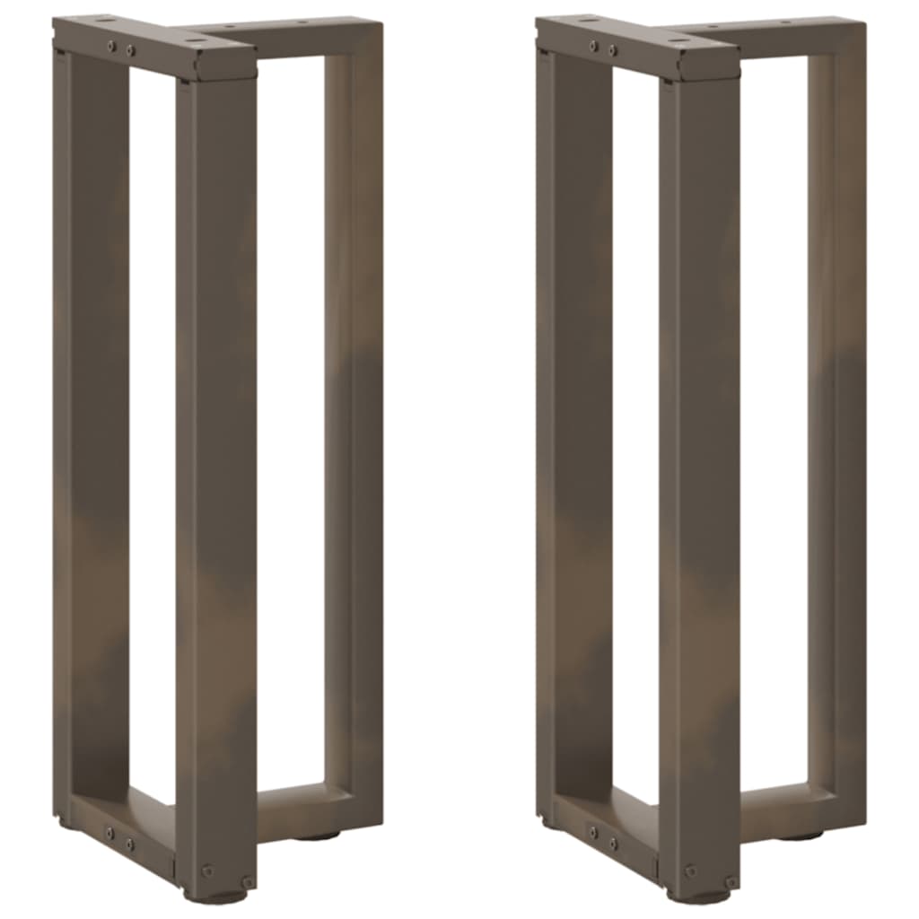 vidaXL Konsolentischbeine T-Form 2 Stk. Naturstahl 38x25x(72-73) cm