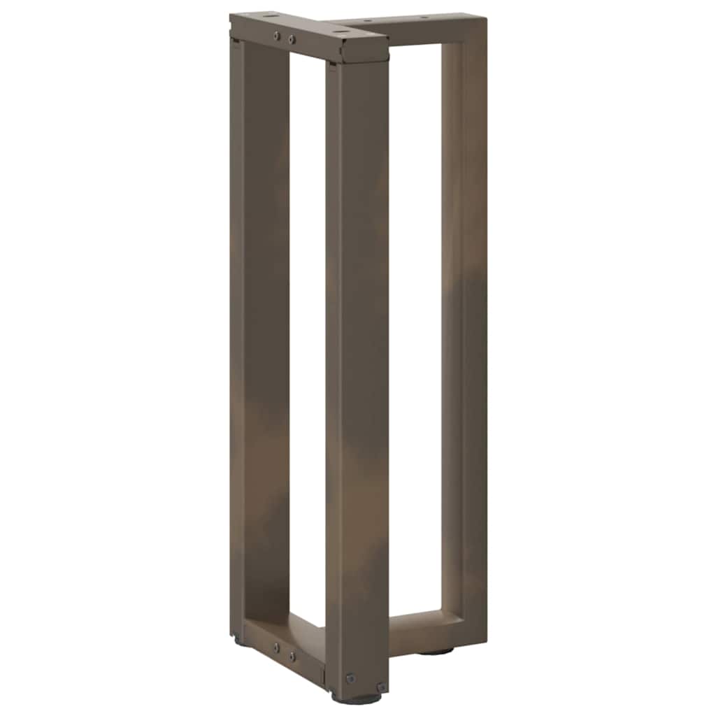 vidaXL Konsolentischbeine T-Form 2 Stk. Naturstahl 38x25x(72-73) cm