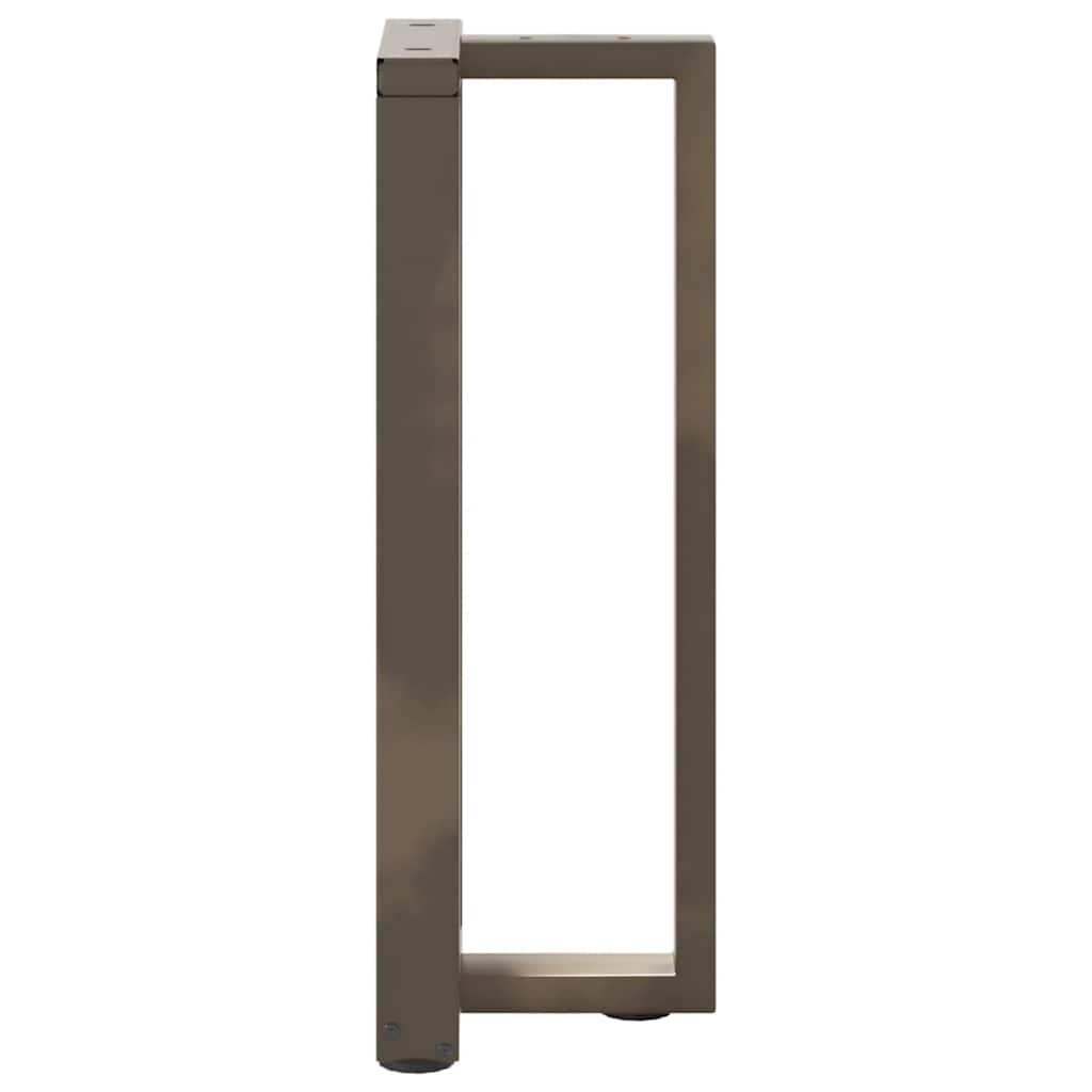 vidaXL Konsolentischbeine T-Form 2 Stk. Naturstahl 38x25x(72-73) cm