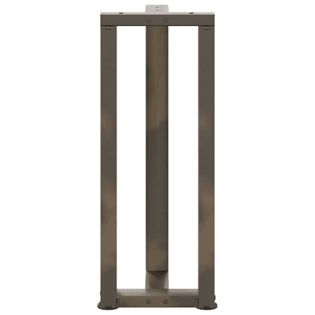 vidaXL Konsolentischbeine T-Form 2 Stk. Naturstahl 38x25x(72-73) cm