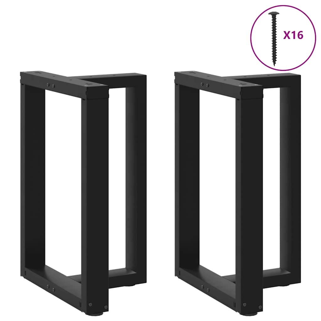 vidaXL Esstischbeine T-Form 2 Stk. Schwarz 50x35x(72-73) cm Stahl