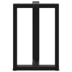 vidaXL Esstischbeine T-Form 2 Stk. Schwarz 50x35x(72-73) cm Stahl