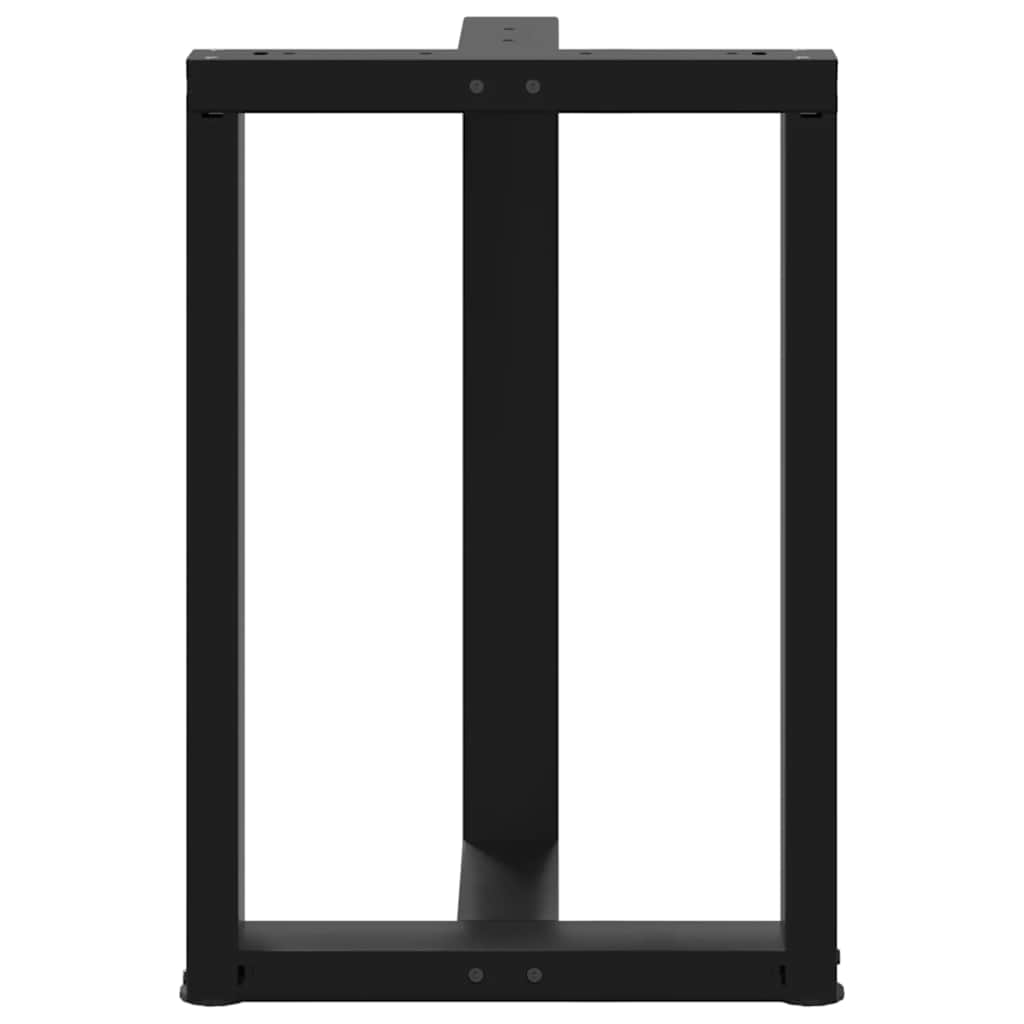vidaXL Esstischbeine T-Form 2 Stk. Schwarz 50x35x(72-73) cm Stahl