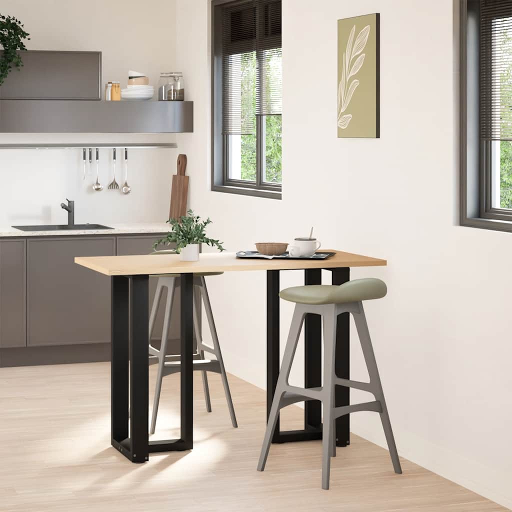 vidaXL Bartischbeine T-Form 2 Stk. Schwarz 40x35x(90-91) cm Stahl