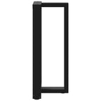 vidaXL Bartischbeine T-Form 2 Stk. Schwarz 40x35x(90-91) cm Stahl